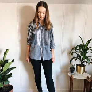 various striped button-down